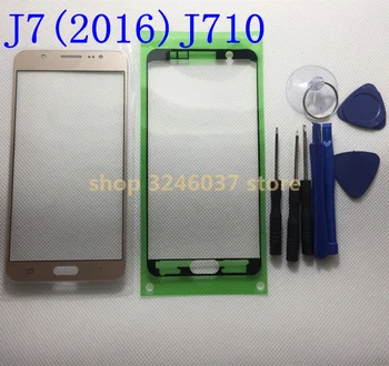 Pakeitimas LCD ekranas Priekyje, Touch Ekranas Stiklas, Išorinis Objektyvo Samsung Galaxy J7(2016 M.) J710 J710F +Lipdukas+Įrankiai