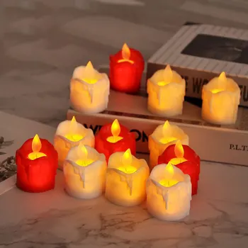 Pakuotėje 6 Flameless LED Sūpynės, Žvakės,Šilta Balta Šviesa, baterijomis, Juda Viko Šokių Liepsna Dekoratyvinės Žvakės