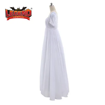 Paprastas baltas Regency stiliaus suknelė lady Regency Kamuolys Suknelė Aukšto Juosmens Arbata Suknelė Suknelė viduramžių suknelė pagal užsakymą