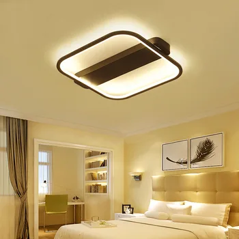 Paprastas, Plonas LED Lubų šviestuvas Aikštėje Aliuminio Modernios Šviesos Juoda Balta Lubos, Sienos, Sumontuoti Apšvietimo Šviestuvas, Miegamojo Fojė