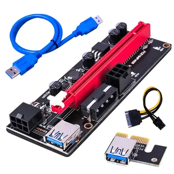 PCI-E Riser 009S 16X Extender PCI-E Riser USB 3.0 Grafikos plokštė Skirta Kasybos Mašinos PCI-E Išplėtimo Kabelio Adapteris Kortelės