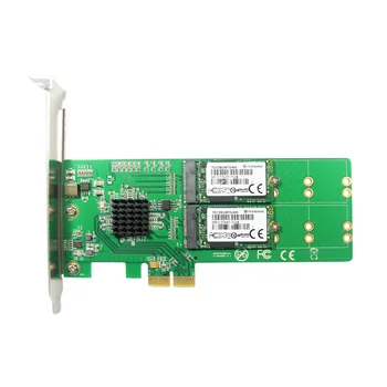 PCI Express 2.0 4x B + M klavišą M. 2 SSD Korta PCI-e 2x NGFF SATA SSD Adapter PCIe žemo profilio Laikiklis Samsung 850 EVO PM871