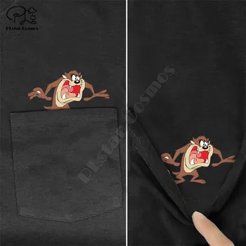 PLstar Kosmosas Marškinėliai Mados vasaros kišenėje šernas atspausdintas t-shirt vyrams, moterims marškinėliai topai juokinga medvilnės tees lašas laivybos