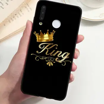 Pora Aukso Karalius ir Karalienė Telefoną Atveju Huawei Honor 7C, 7A 8X 8A 9 10 10i Lite 20 NOVA 3i 3e