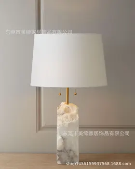 Post modernios šviesos prabanga, aukštos ir žemos marmuro Kinijos Amerikos paprastą modelį kambarį kambarį metalo konstrukcijos stalo lempos