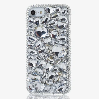Prabanga Moteris Lady Stiliaus Rankų darbo 3D Deimantas, kalnų krištolas Telefono dėklas Skirtas iPhone 8 6 6S 6plus 7 7 8 plus x xs max 11 Pro Max dangos