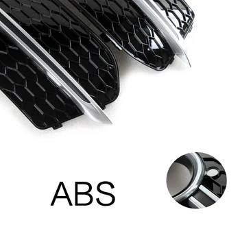 Priekiniai Foglamp Kaukė Grilis, Priešrūkinis Žibintas Akių Grotelės Dangteliai Audi Q5 Standartinis Bamperis Ne Sline 2013-2016 m. ABS Chrome