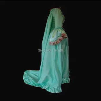 Pritaikyta!žalia Senovinių kostiumų, 18 Kunigaikštienės Retro viduramžių ir Renesanso Reenactment Teatro pilietinio karo Viktorijos suknelė HL-403
