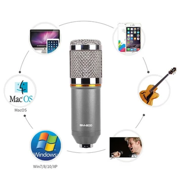 Profesionali Karaoke Kondensatoriaus Mikrofonas, Garso Įrašymo Studija Boom Mic Stand Nustatyti Kondensatoriaus Mikrofonas, Rinkinys Audio Kompiuteris