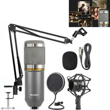 Profesionali Karaoke Kondensatoriaus Mikrofonas, Garso Įrašymo Studija Boom Mic Stand Nustatyti Kondensatoriaus Mikrofonas, Rinkinys Audio Kompiuteris