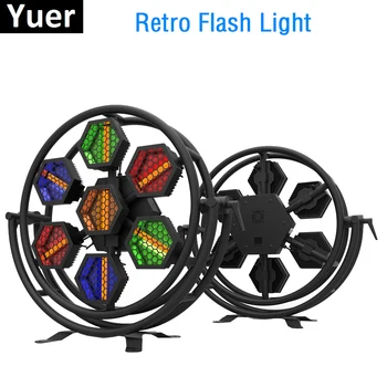Profesionalus LED Retro Flash Šviesos 7X60W Dj Plauti Apšvietimo Efektas DMX Valdytojas Disco Šviesos 168X1W RGB 3IN1 LED Šviesos Šalis