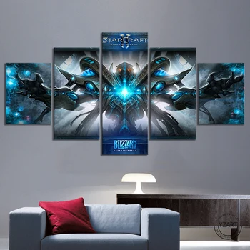 Protoss Nuotrauką StarCraft 2-Širdyje Spiečius Žaidimo Plakato Nuotraukas Modernios Naftos Tapybos Drobė Sienos Meno Namų Dekoro,Neįrėminti