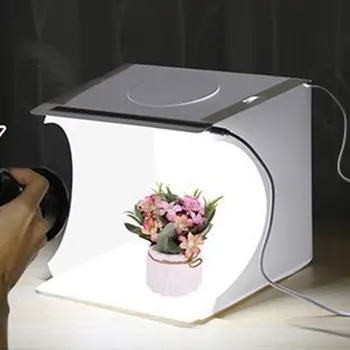 Puluz LED šviesos akcentas nešiojamų paprastas lankstymo studija Maža nuotrauka rekvizitai fotografijos įrangos Minkšta šviesa fotografavimo platforma