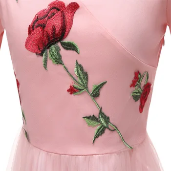Rankų Darbo Rožė, Išsiuvinėta Ju Siūlų Lady Suknelė Bridesmaid Suknelę Populiarus Pavasarį Ir Rudenį 2020 M.