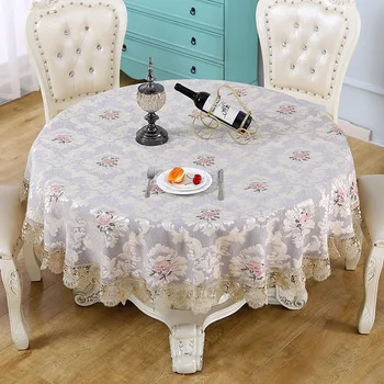 Raundas elastiniai nėriniai kratinys valgomasis staltiesė, Europoje senovinių naftos-įrodymas, siuvinėjimo nėrinių stalo dangtis