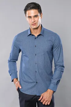 Raštuotas Mėlyna Ilgomis Rankovėmis Vyrų Marškinėliai Unimart Parduotuvė | Wessi