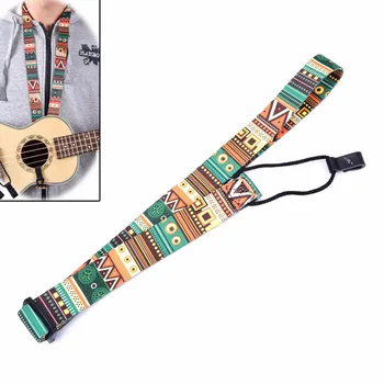 Reguliuojamas Nailono Spalvinga Ryškus Spausdinimo Havajų Stiliaus Diržas Diržas, Diržas Su Kabliu Havajų Gitara Priedai
