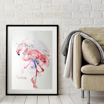 RELIABLI MENO Flamingo Akvarelės Menas Abstraktus, Plakatų Ir grafikos Cuadros Drobės Tapybos Sienos Nuotraukas Apdaila, be RĖMELIO