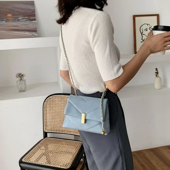 Retro Gryna spalva grandinės mažas PU oda moterų pečių krepšys Moterims 2020 nauji maišai moterų mados rankinės ir piniginės.