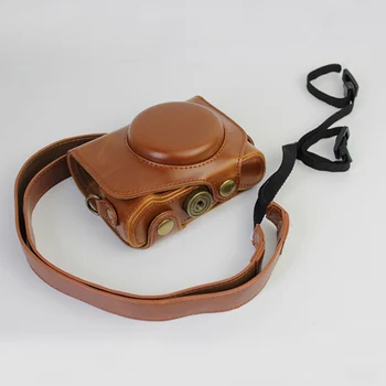 Retro Vintage PU Odos Camera Case Bag For canon PowerShot SX700 SX710HS SX700HS SX710 Nešiojamų dangtis