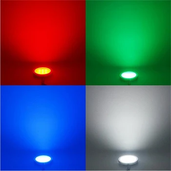 RGBW RGB+Baltas LED Pagal Kabineto Žibintai Downlight 8 Lempų Komplektas su IR Nuotolinio Valdymo Pritemdomi Virtuvės Apdaila Apšvietimas