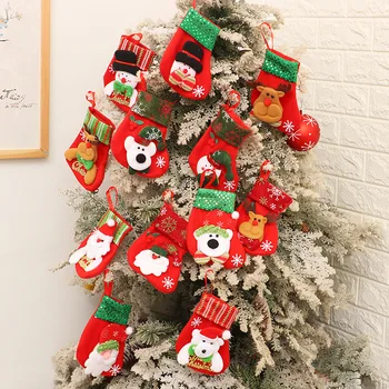 Santa sniego kabinti Kalėdų papuošalai Naujųjų Metų Kalėdų kojinės, papuošalai, namų linksmų kalėdų eglutė Kalėdų decoratio