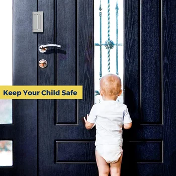 Saugumo Užraktas, [2 Pack] Home Security Durų Užraktas su 8 Varžtais, Childproof Durų Sutvirtinimas Užraktas, Atlaikyti 1000 Svarų