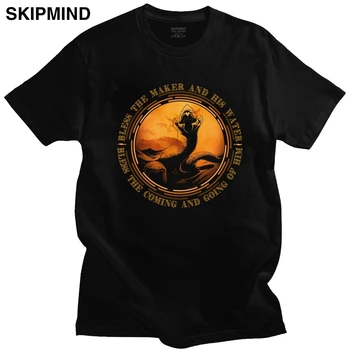 Shai Hulud Marškinėliai Vyrams trumpomis Rankovėmis Sci Fi Filmų Kopa Arrakis Marškinėlius Sandworm mokslinės Fantastikos T-shirt Medvilnė Tee Viršuje Prekes