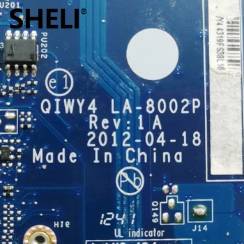 SHELI Y580 QIWY4 LA-8002P plokštė LENOVO Y580 Nešiojamas Plokštė 90001314 GTX660M HM76 DDR3 Bandymo darbas