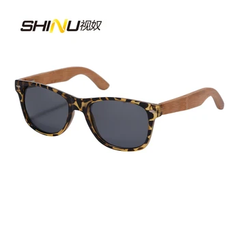 SHINU prekės mediena, Akiniai nuo saulės, poliarizuoti skatboard bambuko akinių Mados Veidrodis Danga Akių Šešėliai Lunette De Soleil 6026
