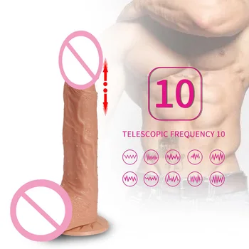 Silikono 10 dažnio kišeninis automatinis teleskopinis vibracijos, elektros dildo įkrovimo modeliavimas varpos siurbimo taurės penis sekso