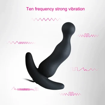 Silikono Butt Plug Prostatos Masažas Vibratorius Suaugusiųjų Produktas Atsparus Vandeniui Seksualus Žaislas-25