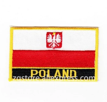 Siuvinėjimo Pleistrai Nacionalinės vėliavos Lenkijos Vėliava, Lopai, Geležies 8.0x5.0cm Užsakymą Lopai