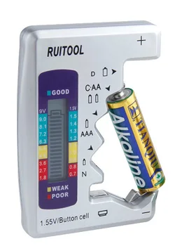 Skaitmeninis Akumuliatoriaus Testeris Baterija LCD Ekranas C/D/N/AA/AAA/9V Baterijos (1.55 V Mygtuką Ląstelių Mygtuką Cell Baterijos Talpa Žymės