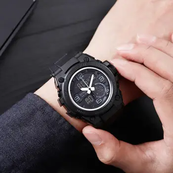 SKMEI Smart Sporto Žiūrėti Vyrų Bluetooth Daugiafunkcį Skaitmeninį Laikrodžiai, atsparus Vandeniui 5Bar Vyrų Smart Dvigubas Ekranas Žiūrėti reloj Mujer