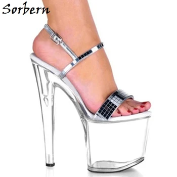 Sorbern Elegantiškas Kačiukas Aukštakulnius Sandalus Platforminiai Batai Moterims Užsakymą Spalva Skaidri Vienintelis Atidaryti Tne Dydis 10 Dizaineris Sandalai