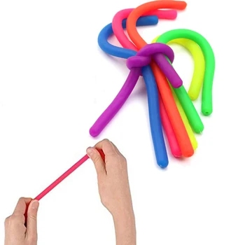 Spalvinga Tampri String Makaronų Autizmo/Nerimas Fidget Jutimo Žaislas Vaikams, Suaugusiems Anti Stresas Žaislų Kilpų 