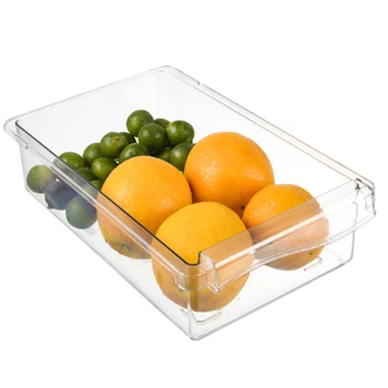 Stalčius skaidrus laikymo dėžutė šaldytuvas, maisto produktų, vaisių ir daržovių konservavimo virtuvės erdvės taupymo saugojimo dėžutė