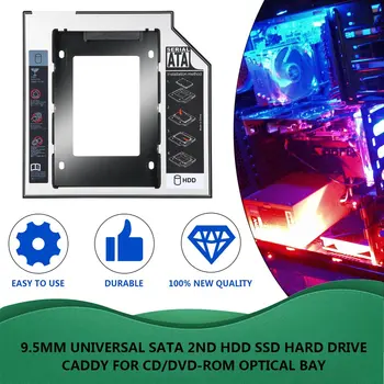 Standžiojo Disko Bay Universal 2.5 2 9,5 mm Ssd Hd SATA kietas Diskas HDD Caddy Adapteris Bay Cd Dvd Rom Optinių Bay Naujas