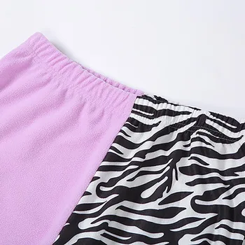 Streetwear Kelnės Haremo-kelnės 2021 Moterų Mados Atsitiktinis Sporto Leopardas Spausdinti Sujungimas Aukštos Juosmens, Palaidi Kelnės