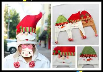 Suaugusiųjų Kalėdų, naujųjų metų Šaliai baras Papuošalai 3D animacinių filmų Kalėdų bžūp Skrybėlę Festivalis Kalėdų Senelio Kepurę šukuosena Papuošalai rekvizitai