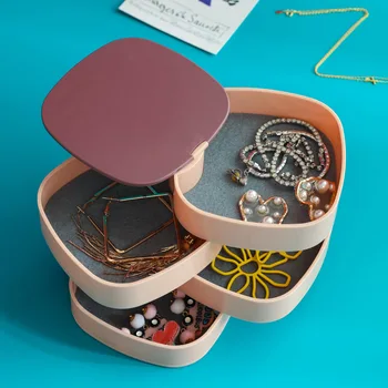 Sukasi auskarai, papuošalų laikymo dėžutė turėtojas mažas prabangus laikymo papuošalai ausies segtukas maišelį multi-layer talpinimo jewerly dėžutę