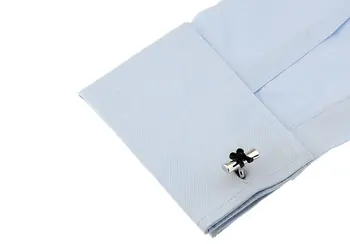 Sunnylink vyriškos Rankogalių segtukai laipsnio diplomus sidabro juoda rankogalių segtukai, skirti marškinėliai L1189
