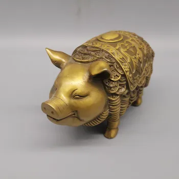 Surinkimo Kinija Gryno vario Zhaocai Qian kiaulių statula