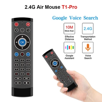 T1-Pro Balso Nuotolinio Valdymo 2.4 GHz Wireless Air Mouse 