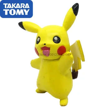 TAKARA TOMY Pokemon Originali Lėlė Statulėlės Pikachu Veiksmų Skaičius, Surinkimo