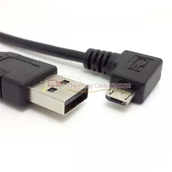 Teisė kampu 90 laipsnių Micro USB 5pin Male į USB Įkrovimo Kabelis 5ft 1.5 m, mobilusis telefonas ir Tabletė 150cm