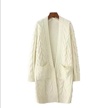 TEXIWAS Elegantiškas Mezgimo megztinis ilgas megztinis rudenį, žiemą šiltas džemperis moterims, Laisvas megztinis kimono megztinis kailis viršutinių drabužių siuvimas