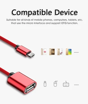 Tipas-C/Micro USB Vyras Į OTG Adapterio Kabeliu, Skirta 