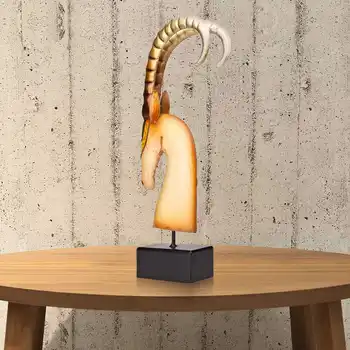 Tooarts Afrikos ožkos Metalo sculptrue Geležies skulptūra Abstrakti skulptūra Crafting Namų patalpų įrengimui skirti dirbiniai, Apdaila Meno